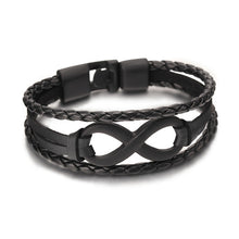 Load image into Gallery viewer, MKENDN Infınity Hand Chain Leather Bracelet