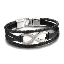Load image into Gallery viewer, MKENDN Infınity Hand Chain Leather Bracelet