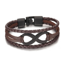 Load image into Gallery viewer, MKENDN Infınity Hand Chain Leather Bracelet