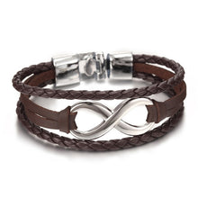 Load image into Gallery viewer, MKENDN Infınity Hand Chain Leather Bracelet