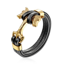 Load image into Gallery viewer, MKENDN Men Gold Leo Lion Bracelet