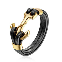 Load image into Gallery viewer, MKENDN Men Gold Leo Lion Bracelet