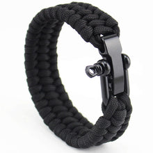 Load image into Gallery viewer, MKENDN Men Stainless Steel Black Leather Bracelet