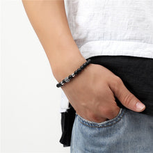 Load image into Gallery viewer, MKENDN Men Fashion Black CZ Ball Bracelet