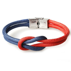 MKENDN Nylon Corde Infinity Knot Bracelet