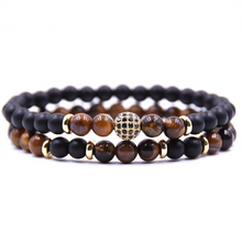 Load image into Gallery viewer, MKENDN 2Pcs/Set Brand Pave CZ Bracelet